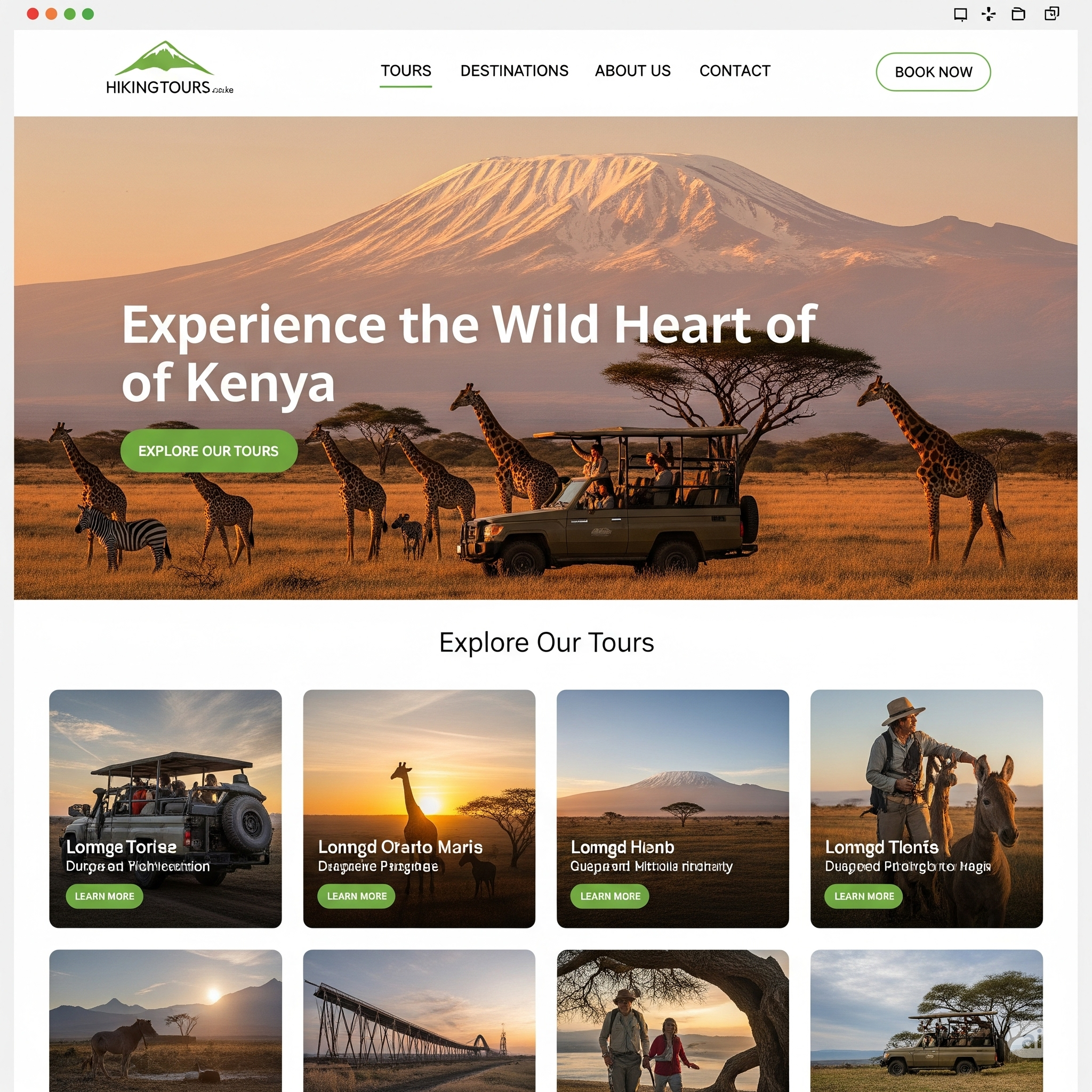 Hiking Tours Portfolio Website